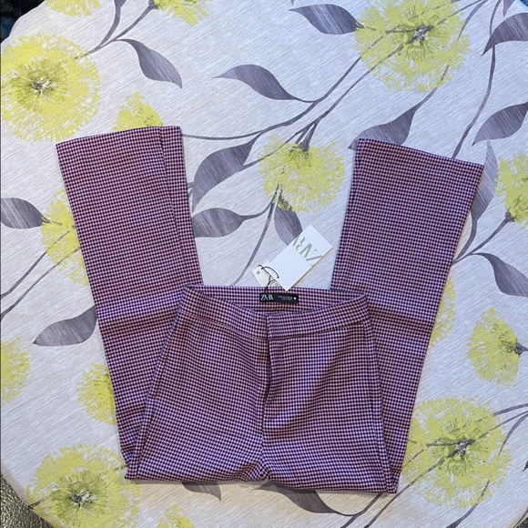 New Zara | Houndstooth Highrise Flare Pants - Picture 16 of 16